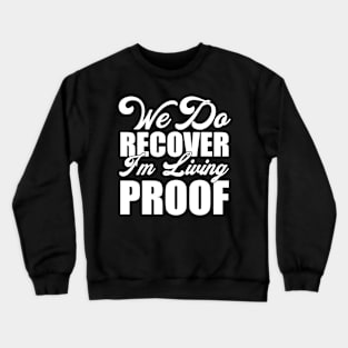 We do recover I'm living proof Funny Sarcastic Gift Idea colored Vintage Crewneck Sweatshirt